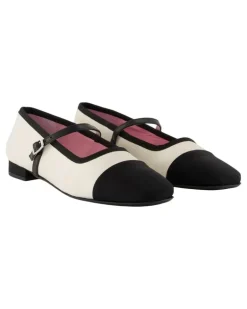 Women's Gisele Ballet Flat White Calfskin