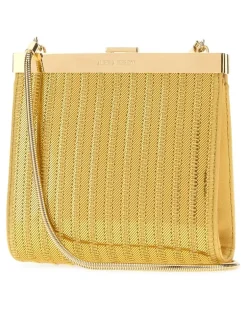 Women's Gold Fabric Clutch Fantasiaorolucido