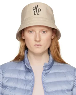 Women's Grenoble Day-Namic Logo Bucket Hat Beige Accessories ><noscript><img width=