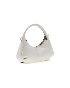 Women's Hobo Bag Off White Polyurethane - Handbags