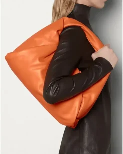 Women's Hobo Orange Leather