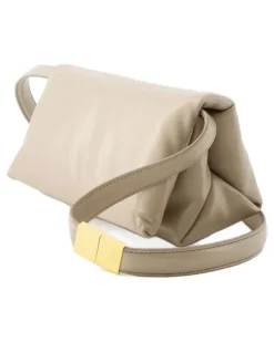Women's Hobo Small Prisma Leather Beige Calfskin Shoulder-hobo-bags