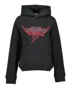 Women's Hoodie Black Cotton Hoodies