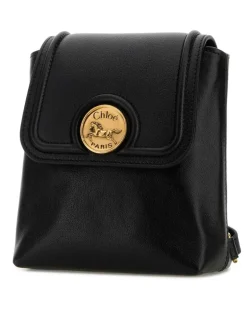 Women's Horse Backpack Black Leather Domestic Asian