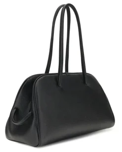 Women's Il Turismo Shoulder Bag Black Calf Leather Bos Taurus Handbags Hand