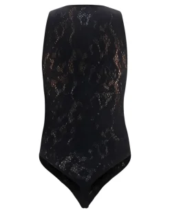 Women's Infinite Rose Bodysuit Black Polyamide; Elastane Top