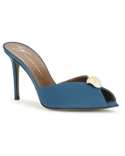 Women's Intrigo Cocktail Mules Sandals 009 Calf Leather Bos Taurus Blue