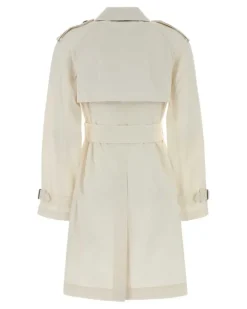 Women's Ivory Cotton Belgravia Trench Coat Seashellwhite Exterior