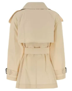 Women's Ivory Cotton Fitzrovia Trench Coat Ceramicwhite Beige
