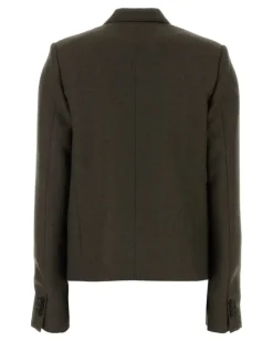 Women's Jacket Blazer Brown Wool Blazers