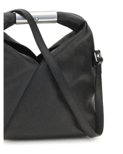 Women's Japanese Mini Handbag Black Calf Leather Bos Taurus Handbags Hand Bags