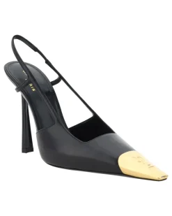 Women's Jeanne Pumps Nero Calf Leather Bos Taurus High Heel Shoes Black