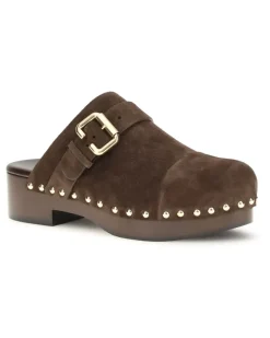 Women's Jeannette Clog Mules Chocolate Brown Sandal