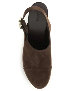 Women's Jeannette Wedge Clogs Glossy Calfskin Chocolate Brown Calf Leather Bos Taurus Sandal