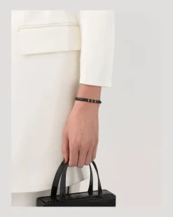 Women's 18kt Diamond-Panel Bangle Continuity Black