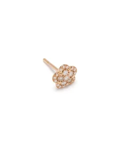 Women's 18kt Rose Gold Dei Fiori Diamond Earrings Continuty
