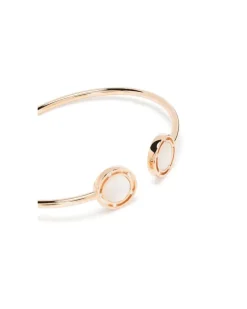 Women's 18kt Rose Gold Mother-Of-Pearl Diamond Cuff Continuty