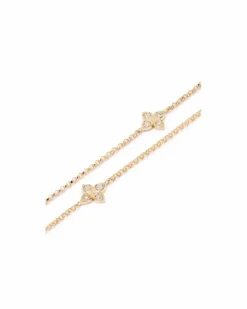 Women's 18kt Yellow Gold Love By The Yard Diamond Necklace Continuty