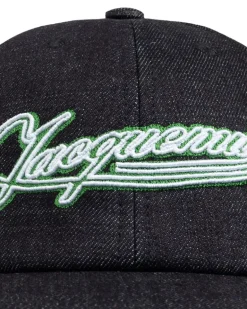 Women's La Casquette Logo Embroidered Baseball Cap Blue Accessories ><noscript><img width=