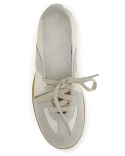 Women's Lace-Uo Ballerinas Bleached Sand Flat Shoes Beige
