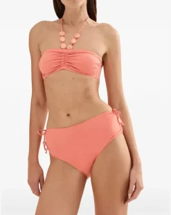 Women's Lana Beaded Bikini Top Ss26 W Coral