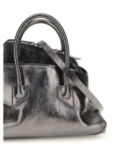 Women's La Passeggiata Mini Handbag 233 Calf Leather Bos Taurus Handbags Hand Bags Silver