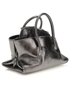 Women's La Passeggiata Mini Handbag 233 Calf Leather Bos Taurus Handbags Hand Bags Silver