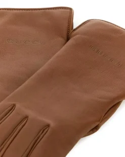 Women's Leather Gloves Brown Lamb