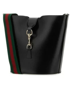 Women's Leather Small Bucket Bag Blackvrv Borse A Secchiello