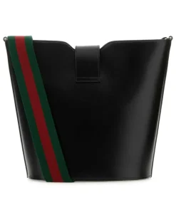 Women's Leather Small Bucket Bag Blackvrv Borse A Secchiello