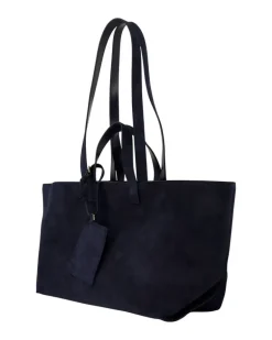 Women's Le Drummer Shoulder Bag - Leather Blue Calfskin Shoulder-Hobo-Bags