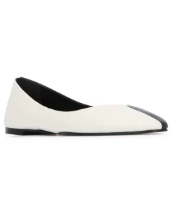 Women's Les Ballerines Ovalo Flat Black Lamb Leather