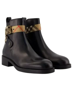 Women's Lf Huntley 25 Ankle Boots - Leather Black Calfskin Shoes Ankle-Boots