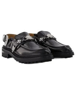 Women's Loafers Leather Black Calfskin Shoes