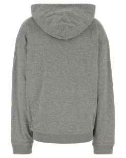 Women's Logo-Patch Cotton Sweatshirt Gray Sweater