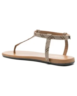 Women's Logo-Print Sandals Ss25 W Taupe