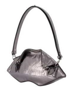 Women's Manta Clutch Leather Silver Calfskin