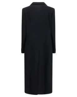 Women's Manta Coat Mohair And Wool Blend Black Hairy