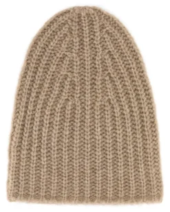 Women's Marly Ribbed Cashmere Beanie Beige