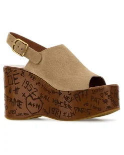 Women's Maxime Wedge Sandal Beige Bovine Leather