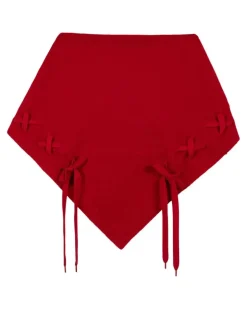 Women's Merino Neckerchief Scarf Wool Red Accessories