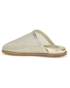 Women's Mesh Sabot Platino Upper: Fabric; Sole: Rubber Sandal Gold