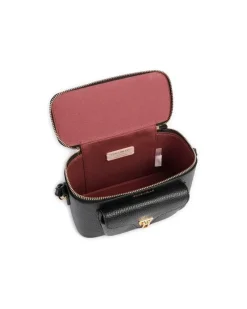 Women's Mini Crossbody Bag Black Cowhide - Crossbody-Bags