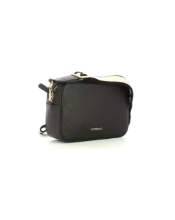 Women's Mini Crossbody Bag Black Cowhide | Ribbon: Polyester Crossbody-bags