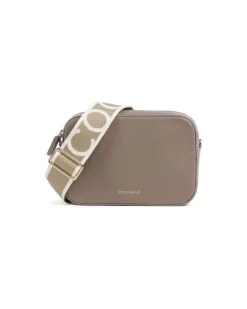 Women's Mini Crossbody Bag Warm Taupe Cowhide | Ribbon: Polyester - Crossbody-Bags