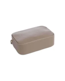 Women's Mini Crossbody Bag Warm Taupe Cowhide | Ribbon: Polyester - Crossbody-Bags