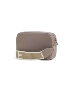 Women's Mini Crossbody Bag Warm Taupe Cowhide | Ribbon: Polyester - Crossbody-Bags