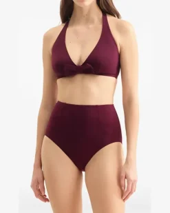 Women's Misted High-Waisted Briefs Aw25 W Burgundy