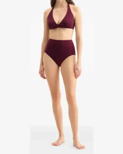 Women's Misted High-Waisted Briefs Aw25 W Burgundy