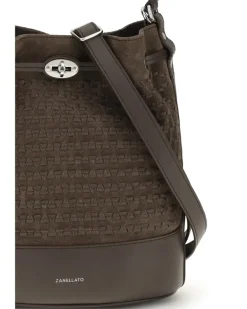 Women's Monda Bucket Bag Brown Torrone Calf Leather Bos Taurus